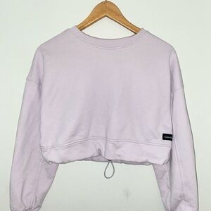 Calvin Klein Purple Cropped Long Sleeve Sweater